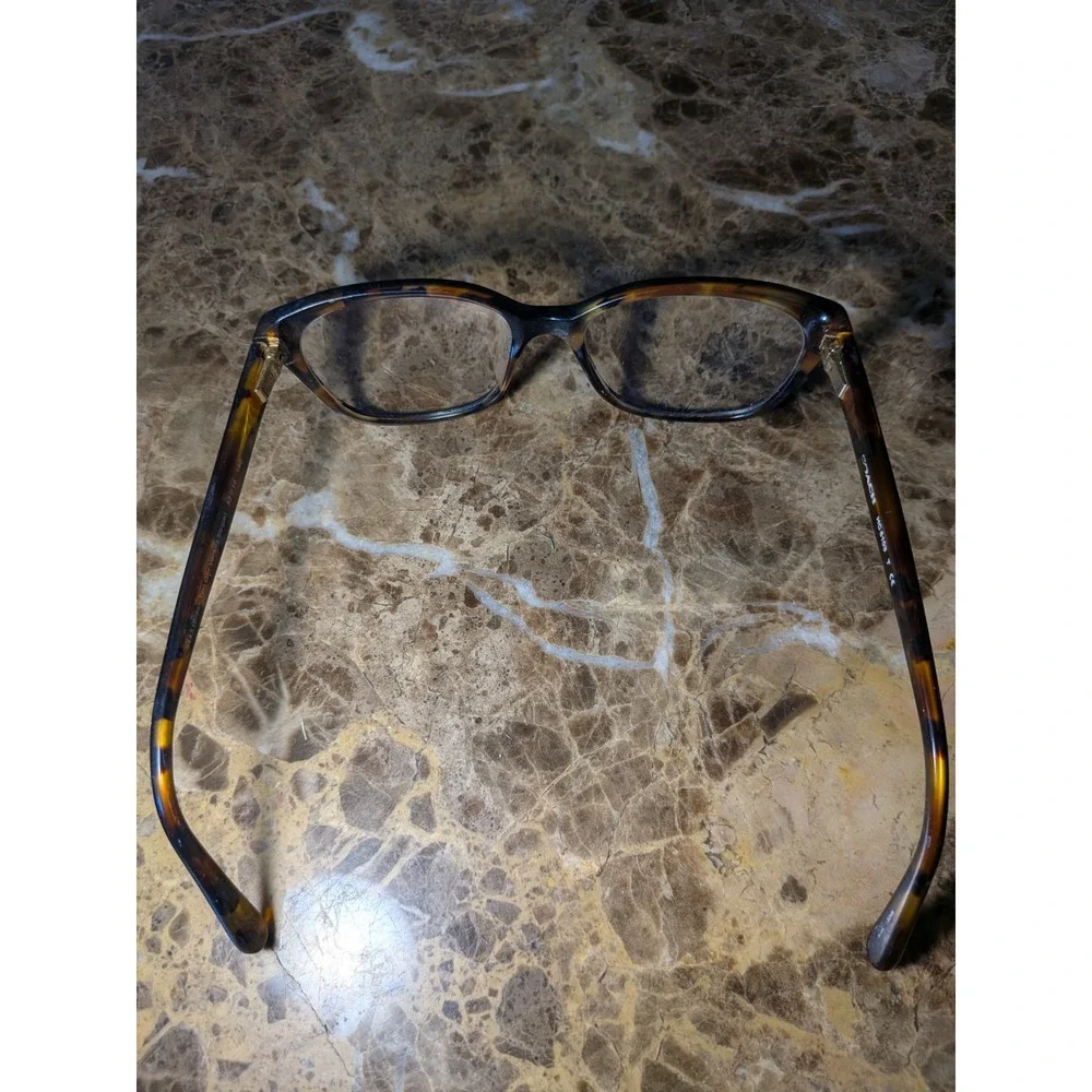 Coach Eyeglasses Frames HC6103 5443 Black Tort Gltr Varsity Stripe 52-16-140